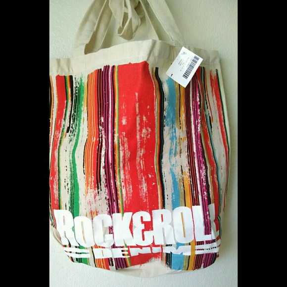 SOLD 🔥3/$15 Host Pick Rock n Roll Denim Bag - Picture 3 of 6
